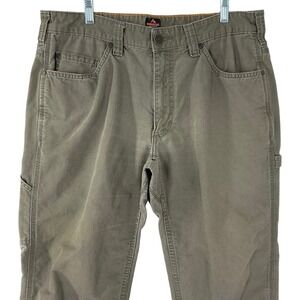 Ridgecut Toughwear Men's Size 36x32‎ Canvas Cargo Pants Olive Utility Workwear